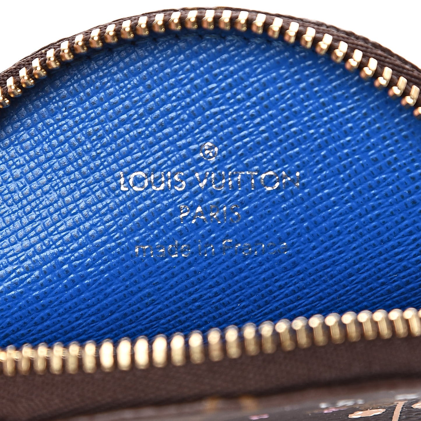 Monogram 2019 Christmas Animation Round Coin Purse Blue