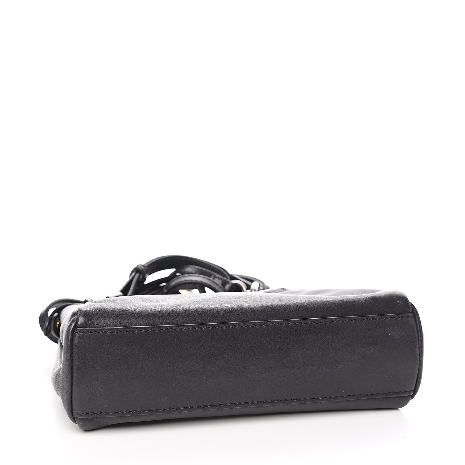 Fendi Vitello Saddle Mini Peekaboo Iconic Satchel Black 4 of 12