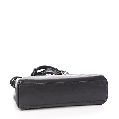 Fendi Vitello Saddle Mini Peekaboo Iconic Satchel Black 4 of 12
