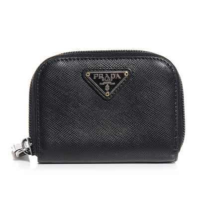 Prada Saffiano Coin Purse Black 1 of 7