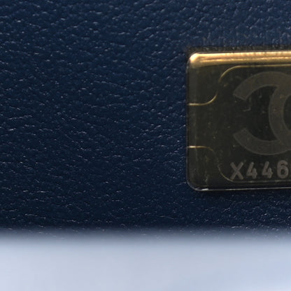 Chanel Caviar Quilted Small Double Flap Dark Blue 6 of 8
