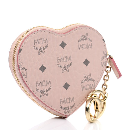 MCM Visetos Heart Key Pouch Pink 3 of 9