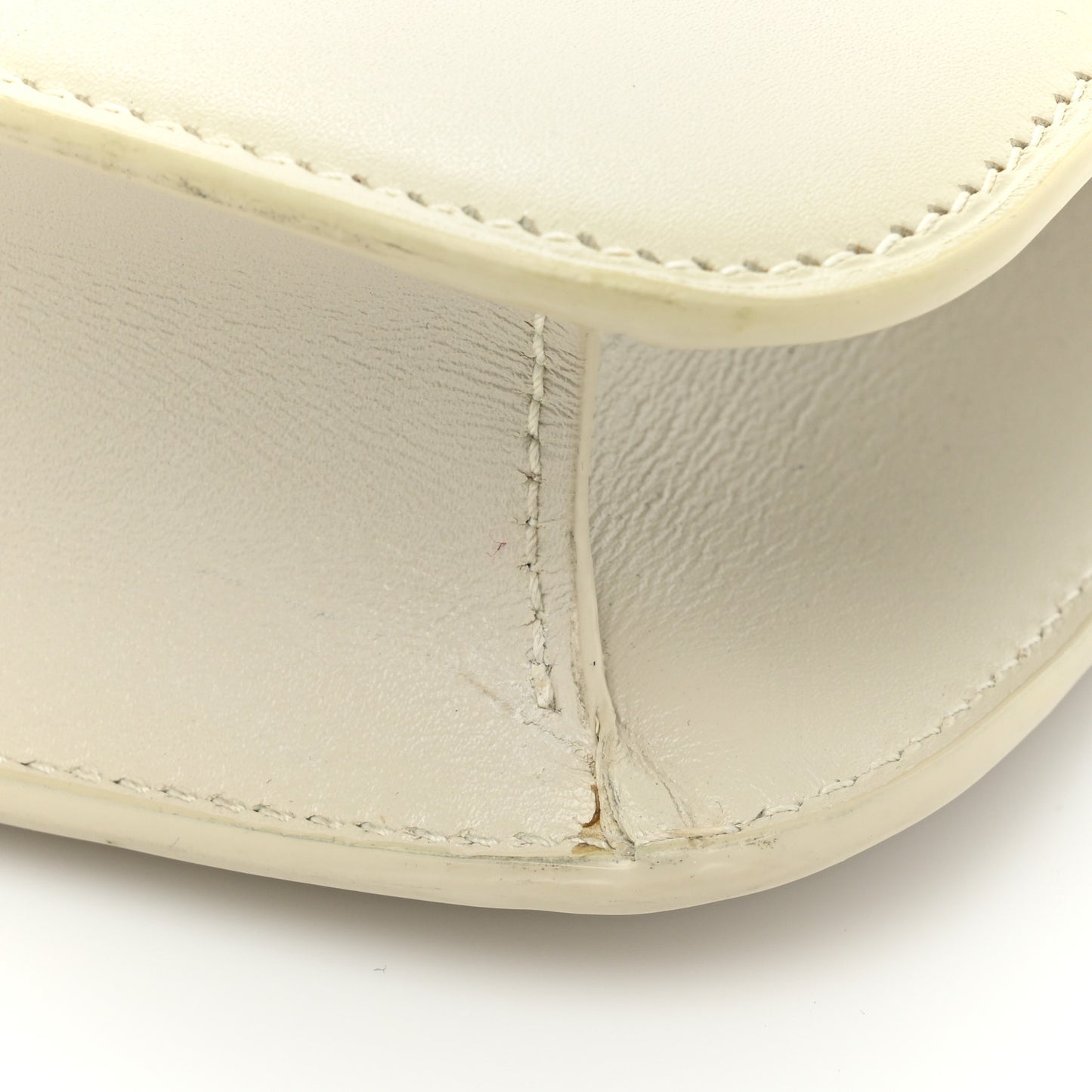 Smooth Calfskin Carre Satchel Crema Soft