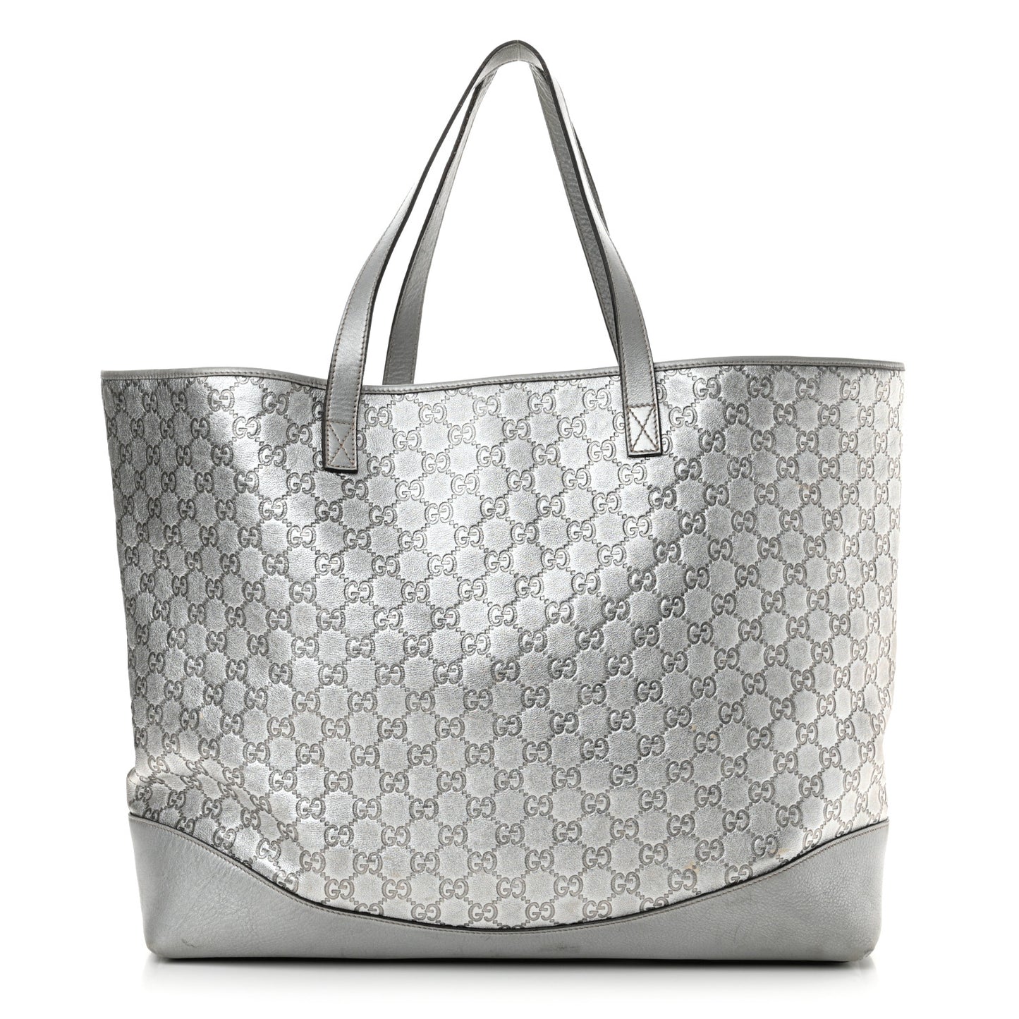 Guccissima Large Tote Silver