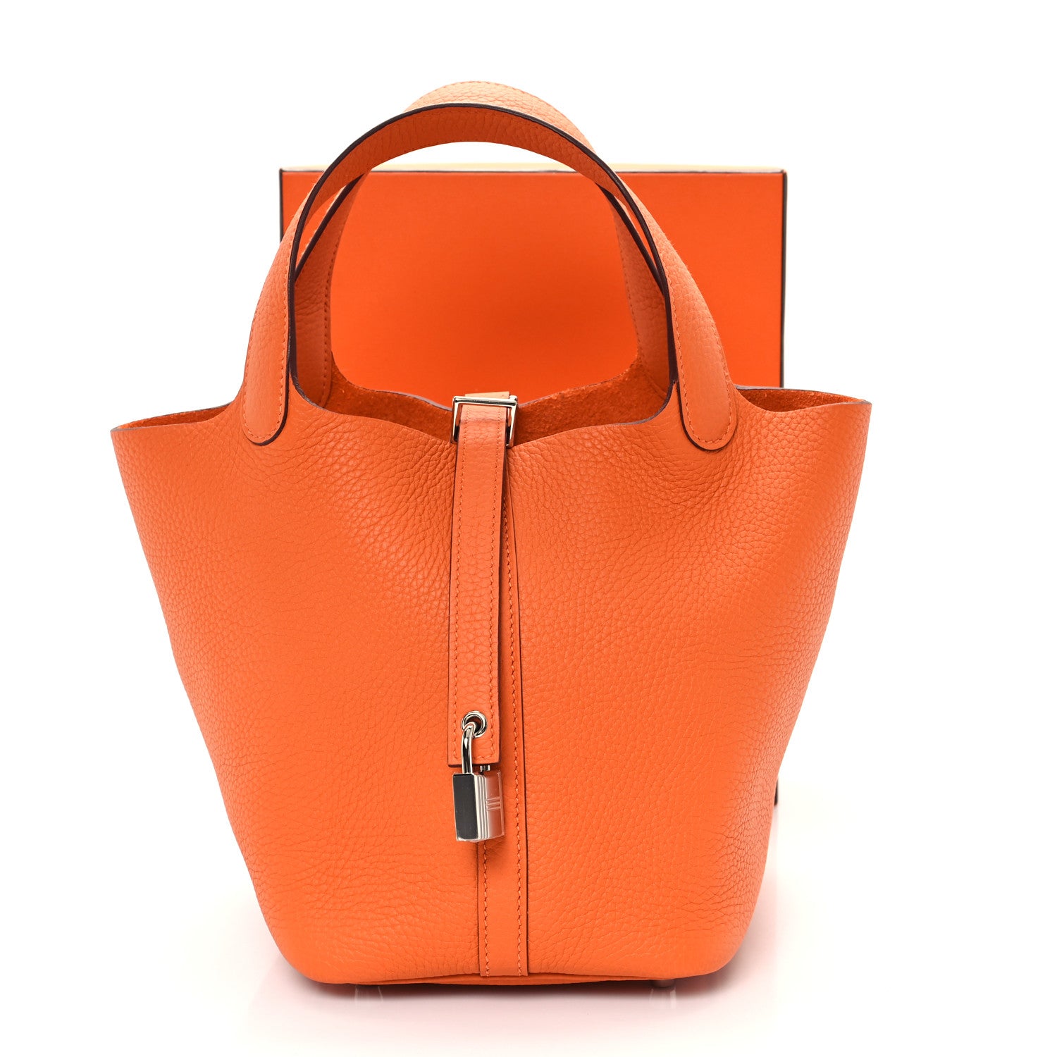 Hermes Taurillon Clemence Picotin Lock 18 PM Orange 12 of 12