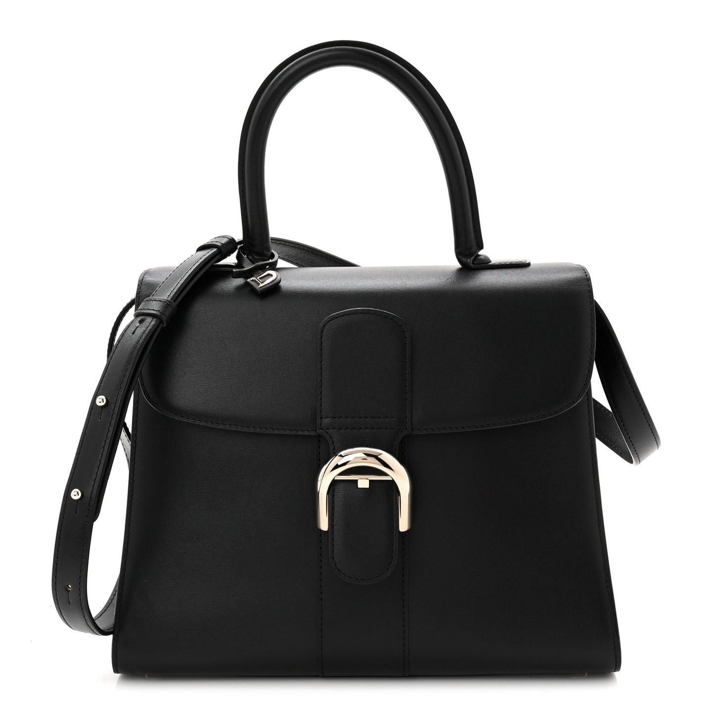 Box Calfskin MM Brillant Satchel Black