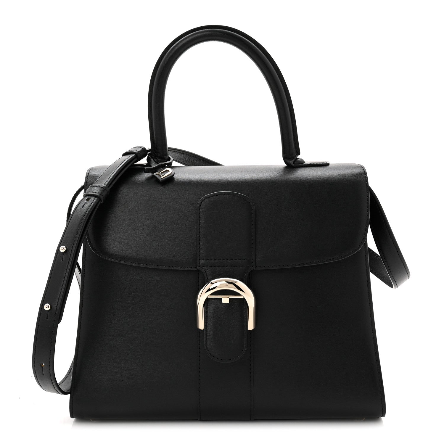 Delvaux Box Calfskin MM Brillant Satchel Black 1 of 11