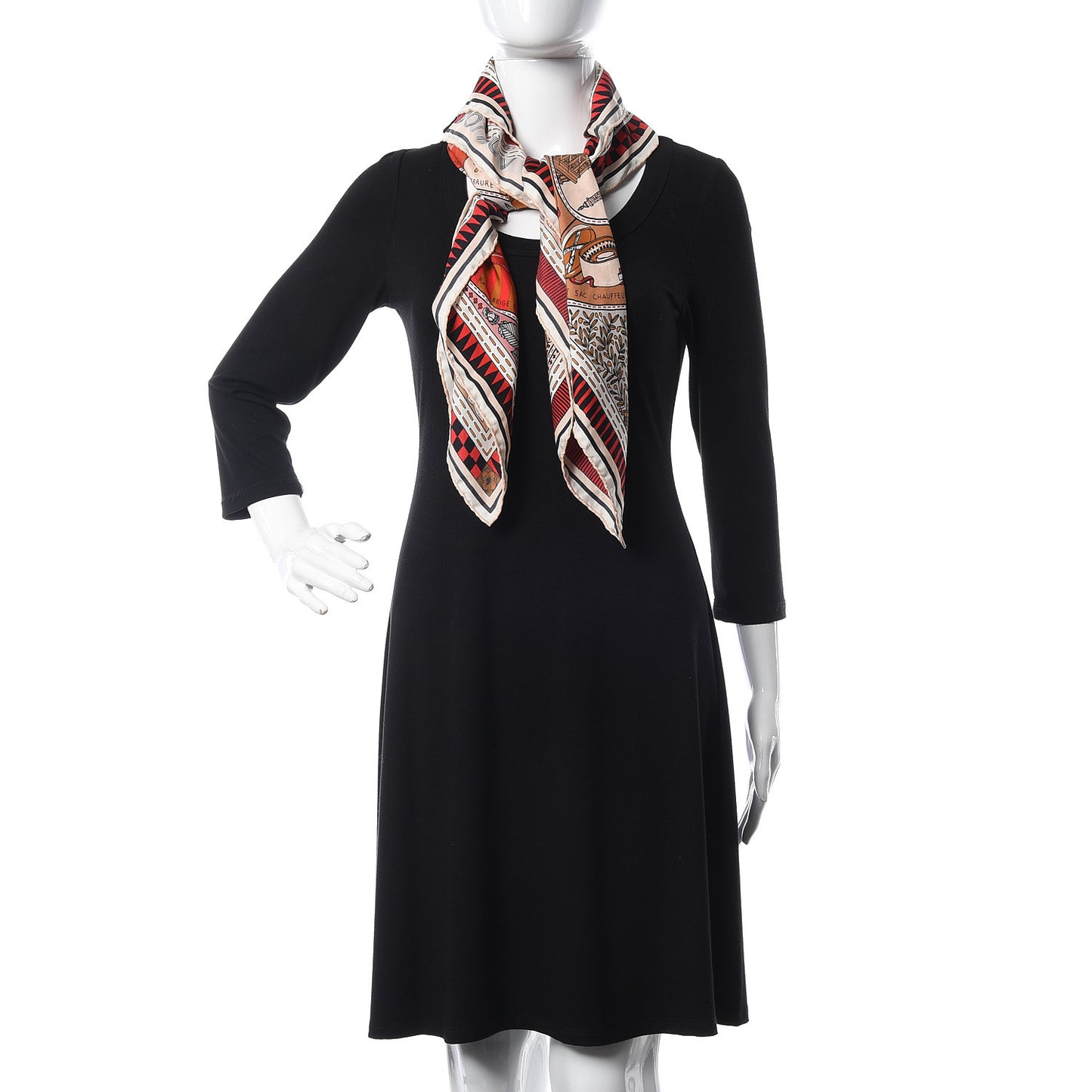 Silk Jeu De Louis Square Scarf Beige