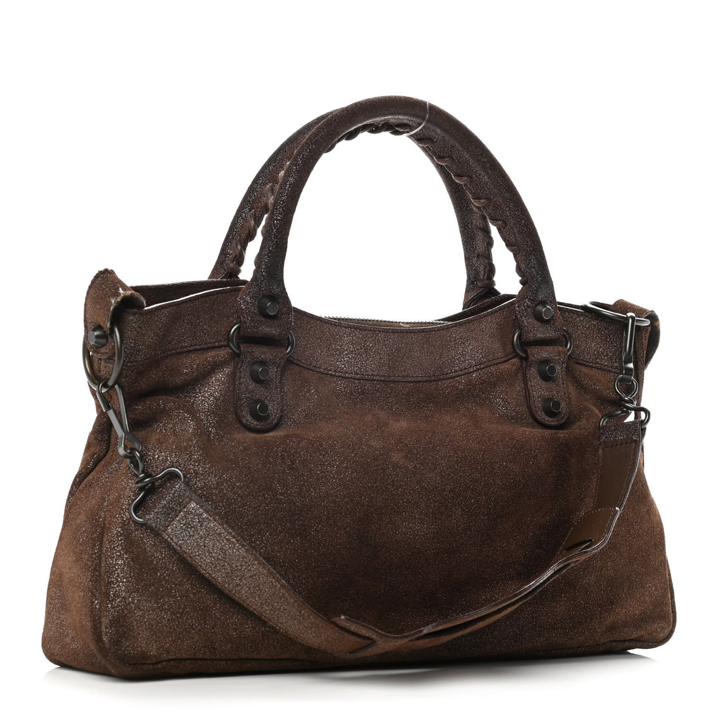 Metallic Craquele Calfskin Classic Hardware First Bronze