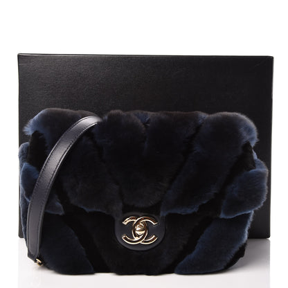 Chanel Orylag Lambskin Chevron Mini Rectangular Flap Blue 10 of 10