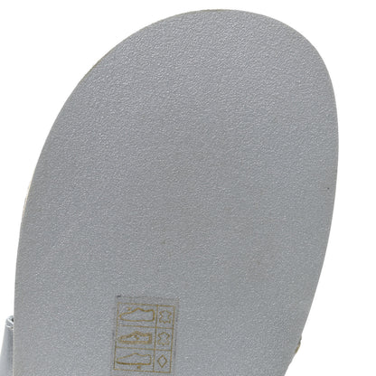 Chanel Metallic Calfskin Chain Flat Sandals 38 Silver 7 of 9