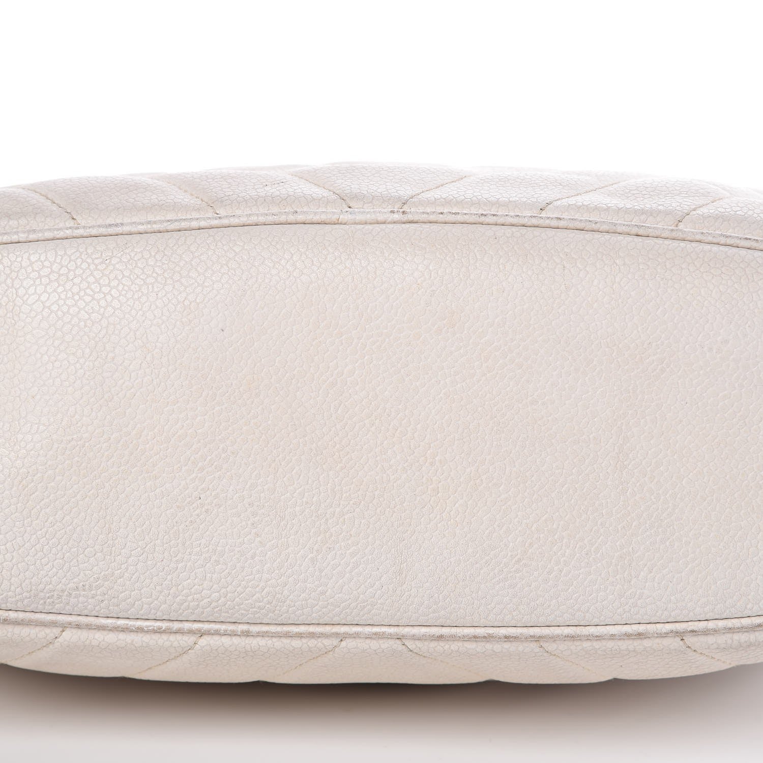 Chanel Caviar Chevron Quilted Shoulder Bag White 17 of 25