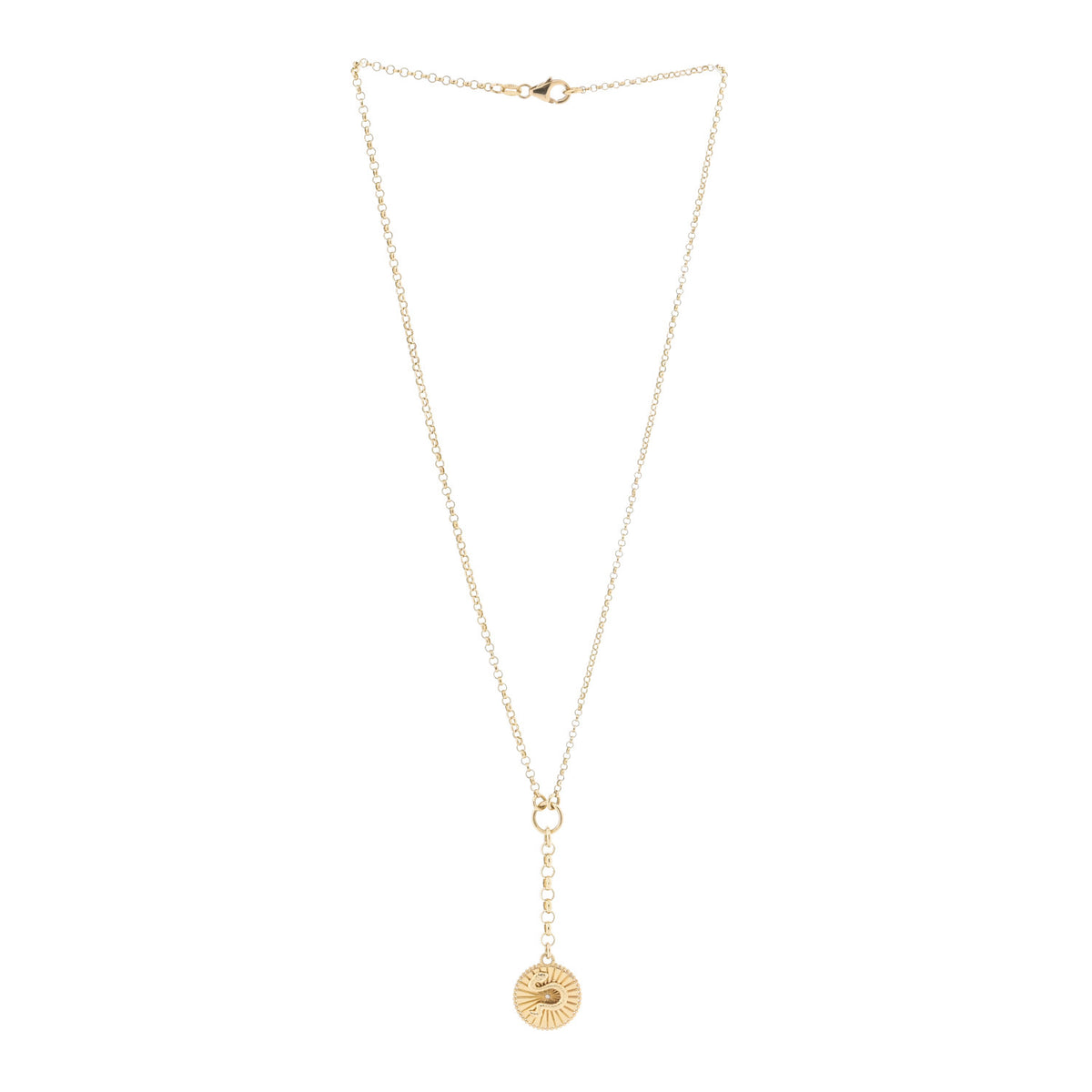 18K Yellow Gold Diamond Wholeness Small Mixed Belcher Chain Necklace