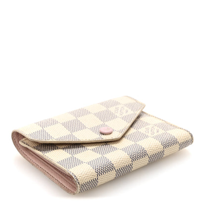 Louis Vuitton Damier Azur Victorine Wallet Rose Ballerine 4 of 7