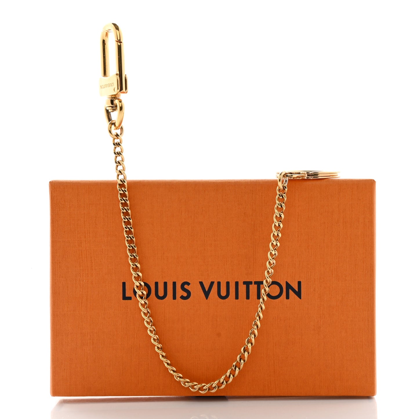 Metal Pochette Extender Key Ring Chain Gold