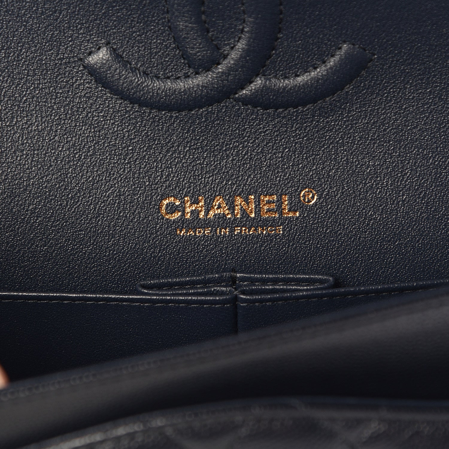 Chanel Caviar Quilted Medium Double Flap Navy 6 of 11