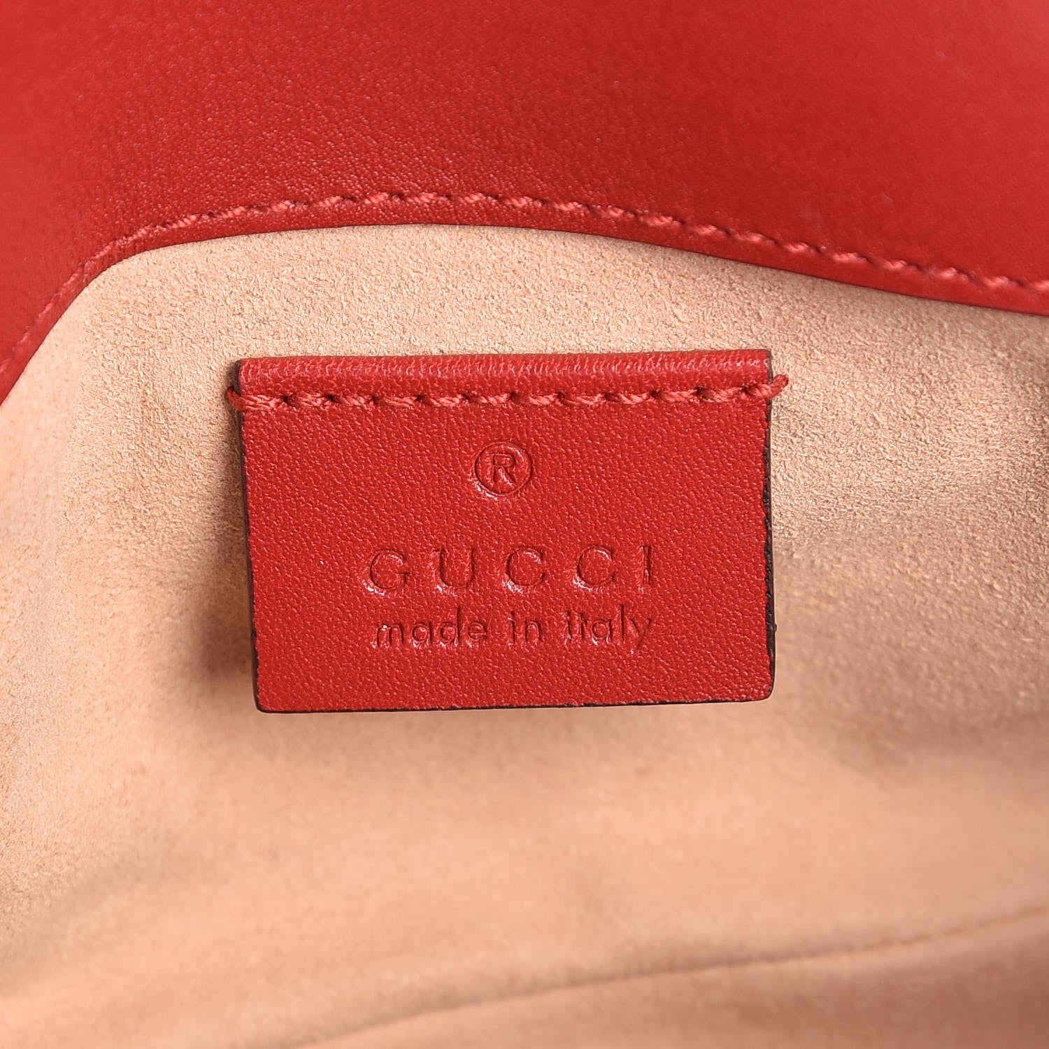 Gucci Calfskin Matelasse Super Mini GG Marmont Shoulder Bag Hibiscus Red 5 of 8