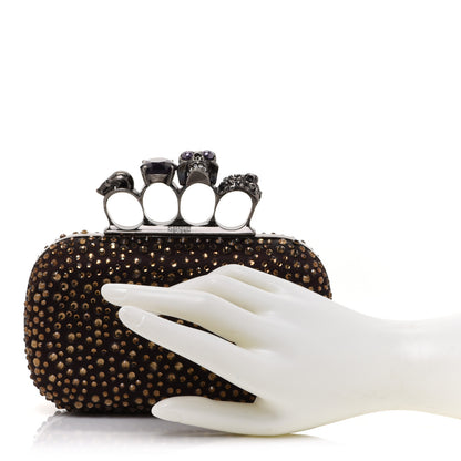 Alexander McQueen Studded Knuckle Clutch Brown 2 of 11