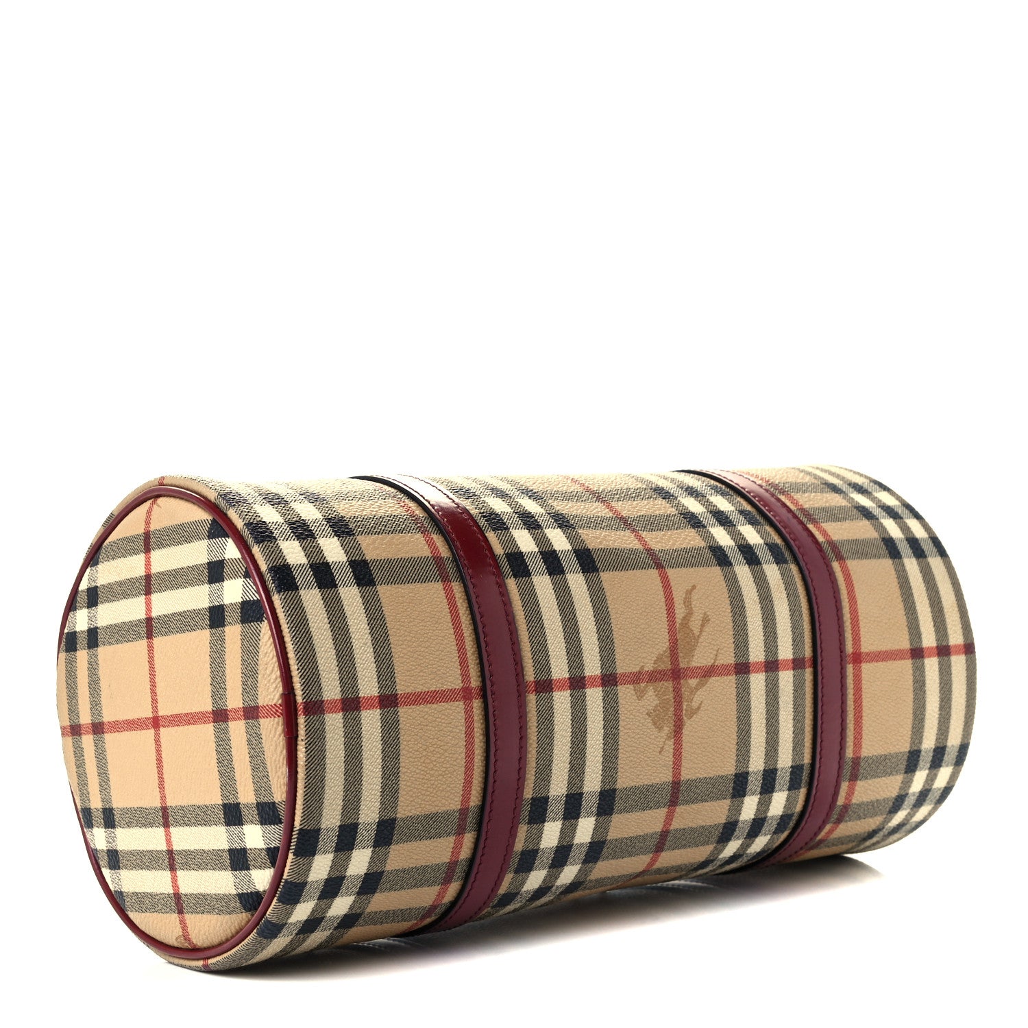 Burberry Haymarket Check Barrel Bag Brown 3 of 10