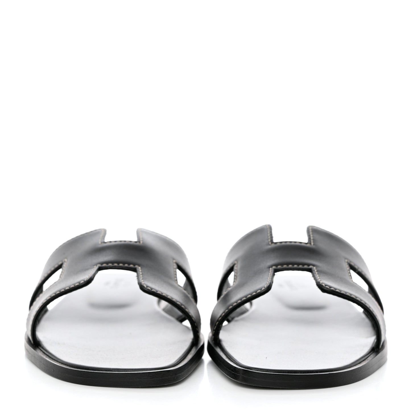Box Calfskin Oran Sandals 36 Black