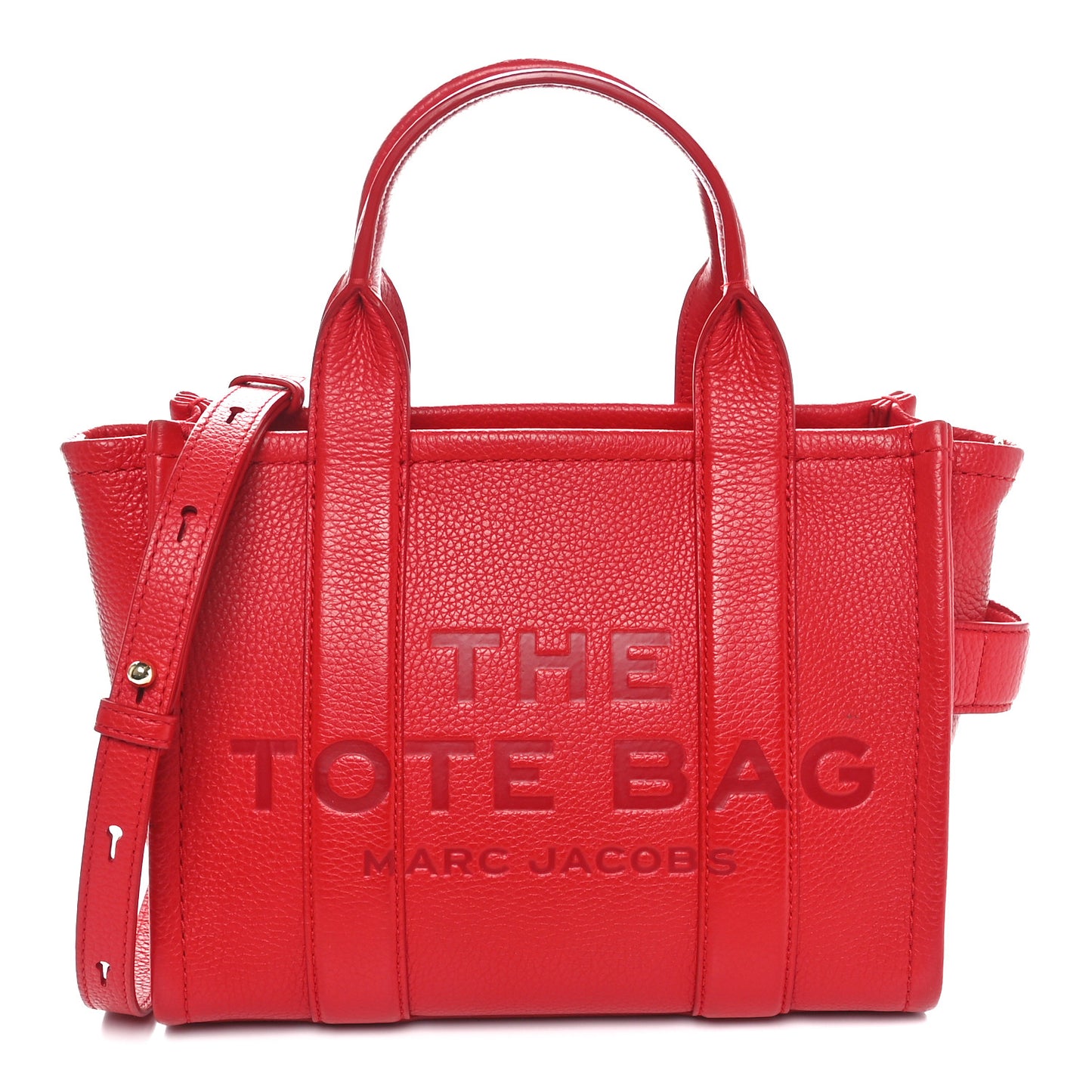Grained Calfskin Small The Tote Bag Red