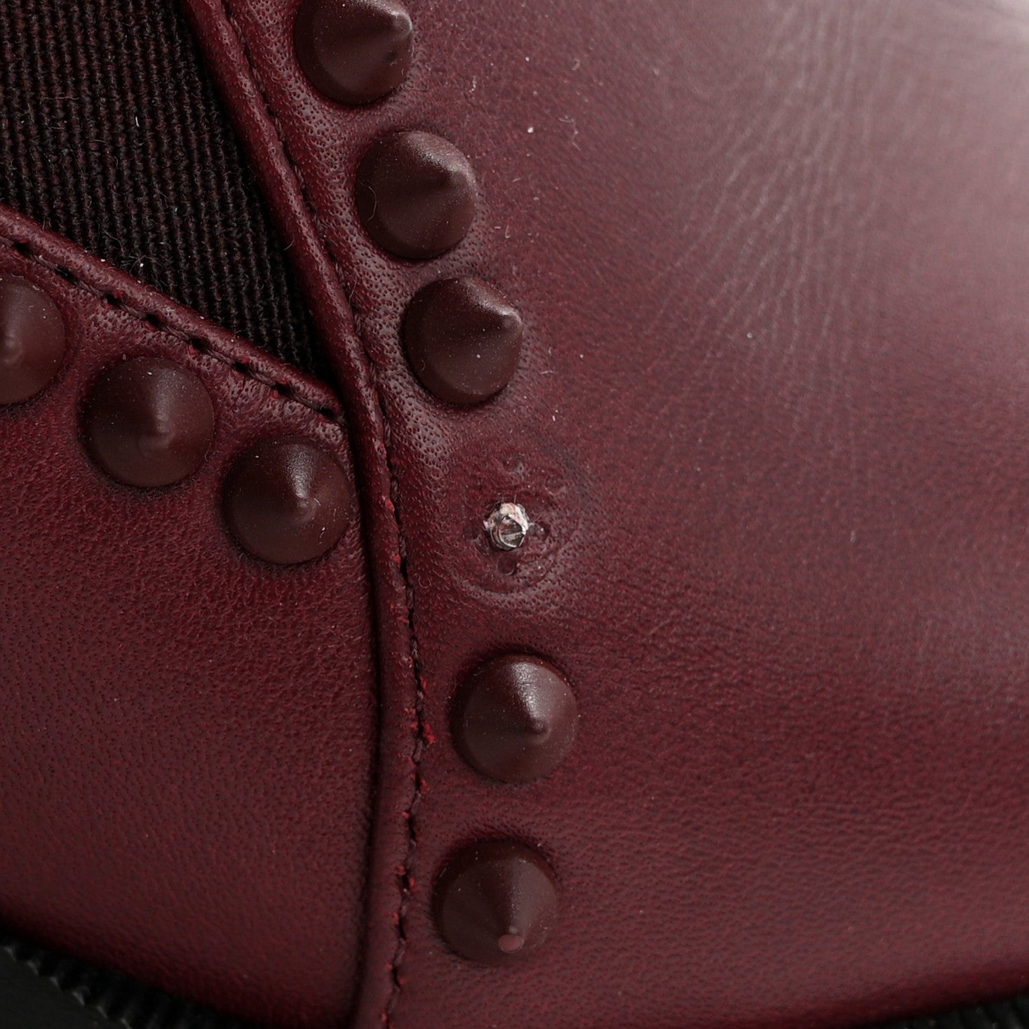 Christian Louboutin Calfskin Out Line Spike Lug 70 Boots 38 Bordeaux 10 of 12