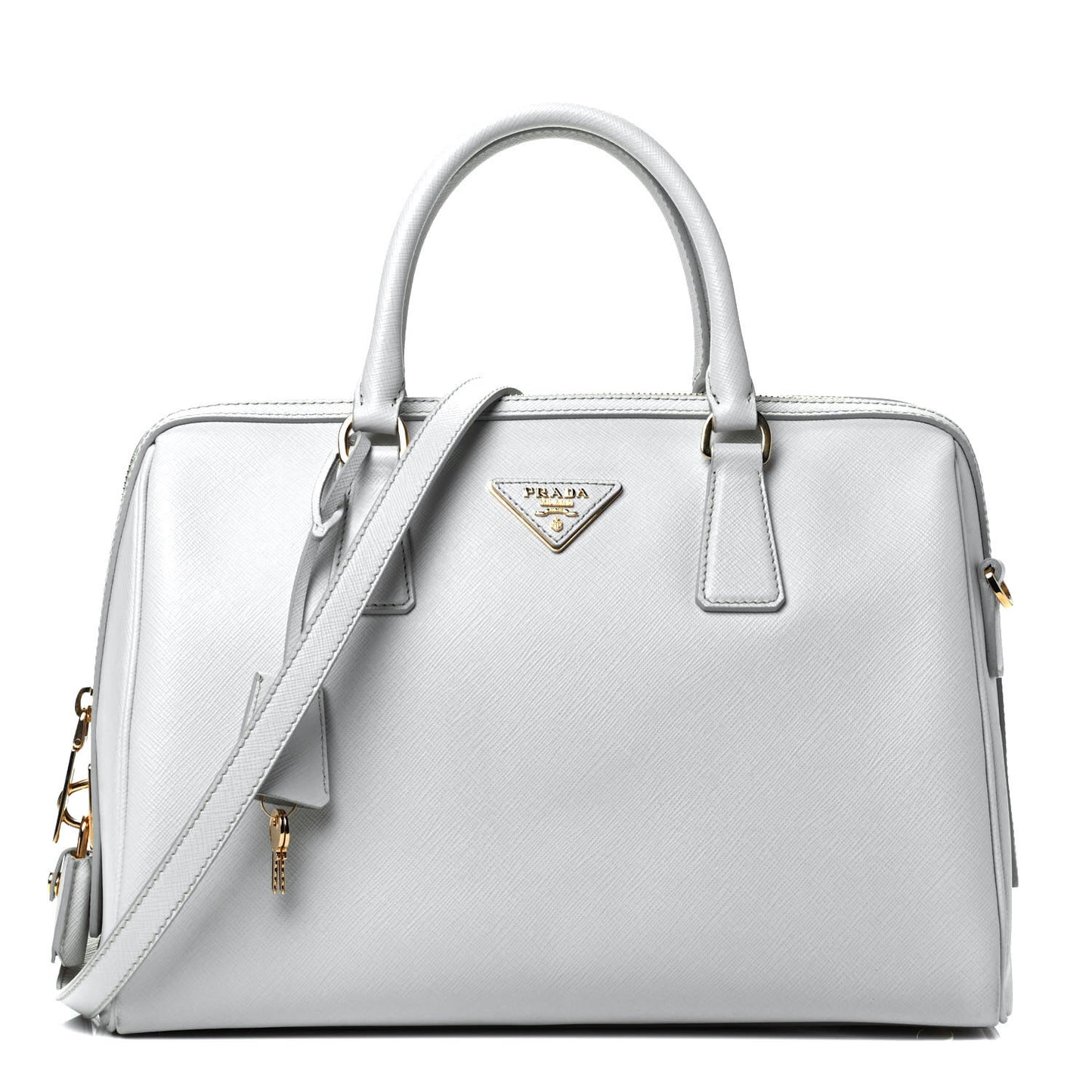 Saffiano Lux Bowler Bianco