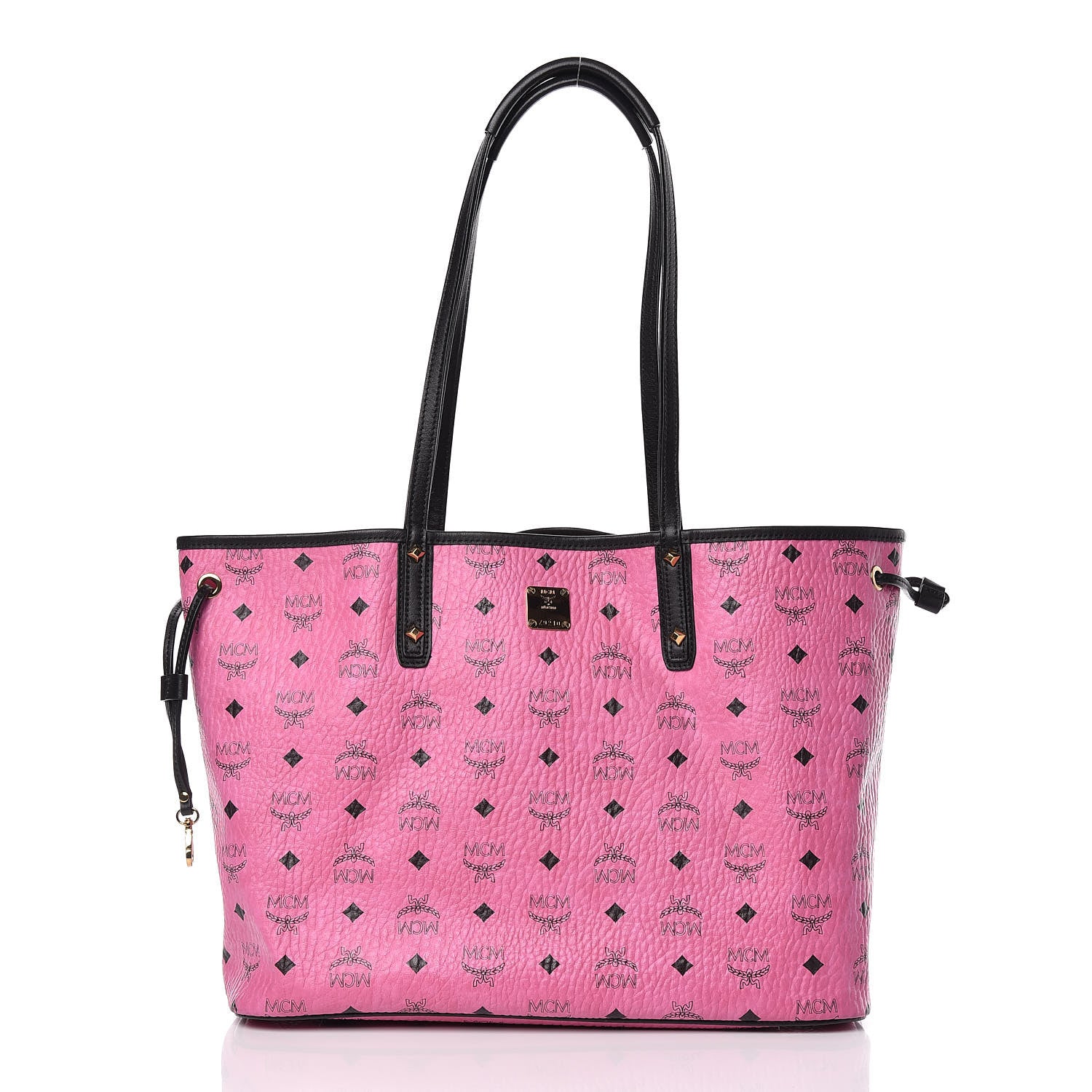 MCM Visetos Medium Reversible Liz Shopper Tote Pink 3 of 20