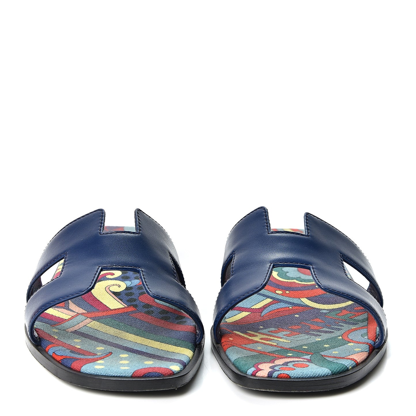 Calfskin Oran Sandals 37.5 Bleu