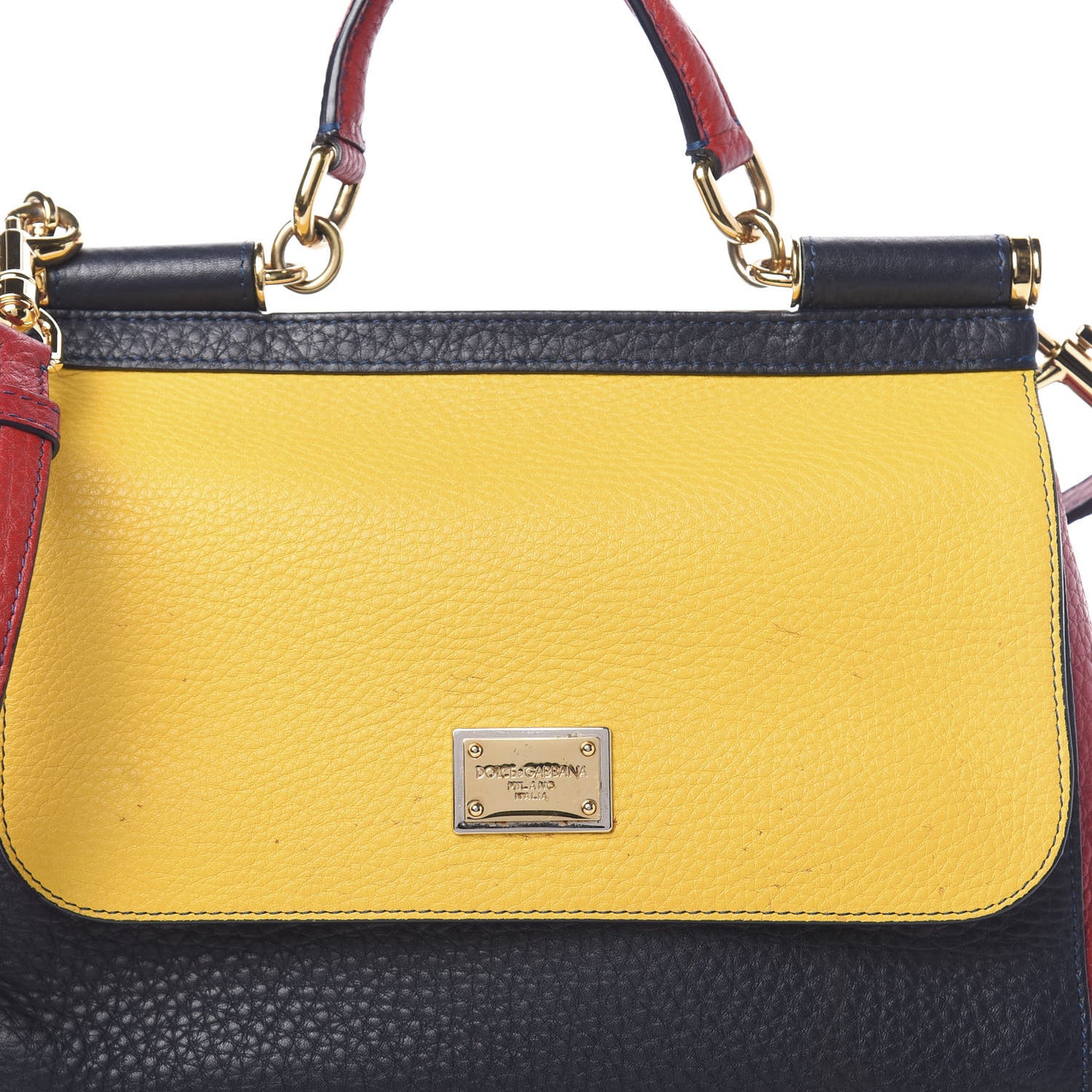 Grained Deerskin Medium Miss Sicily Satchel Multicolor