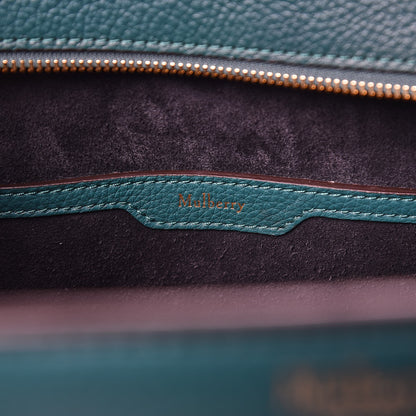 Mulberry Classic Grain Small Bayswater Zip Tote Ocean Green 7 of 9