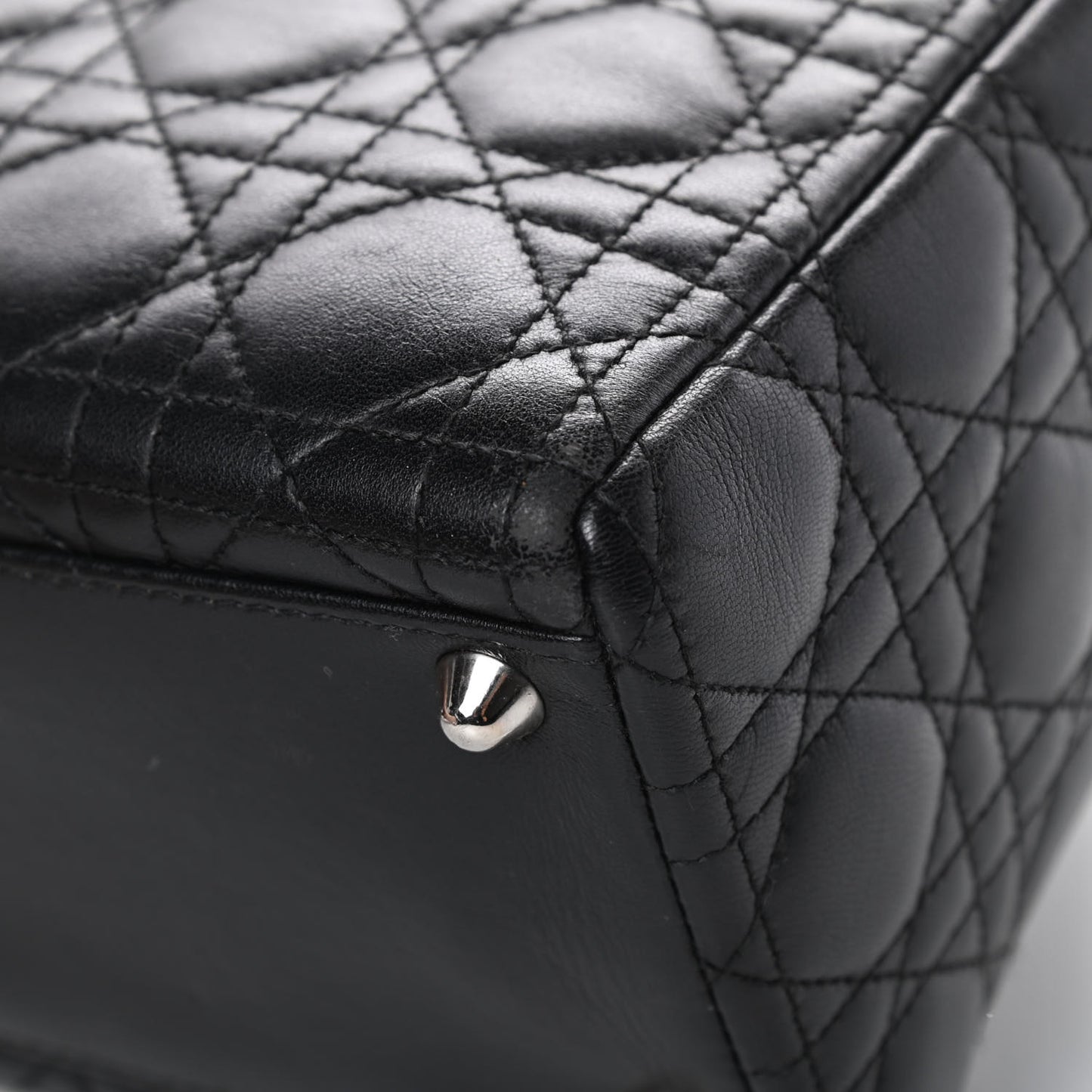 Lambskin Cannage Large Lady Dior Black