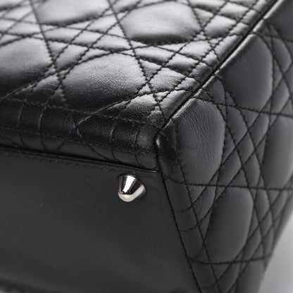 Christian Dior Lambskin Cannage Large Lady Dior Black 11 of 16