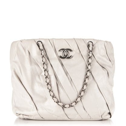 Chanel Glazed Calfskin Twisted Large Tote Gray 1 of 8