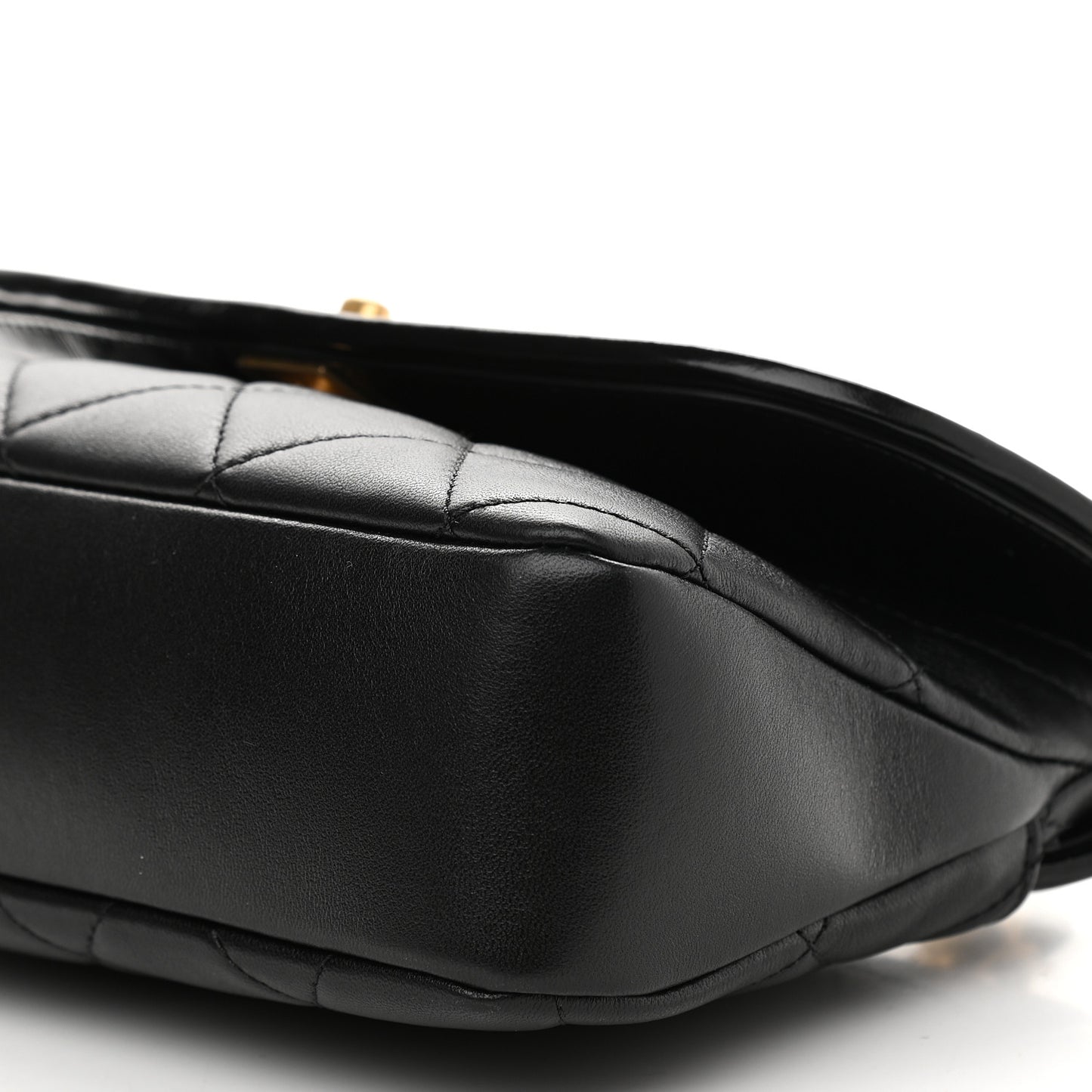 Lambskin Quilted Small La Parisienne Top Handle Flap Black