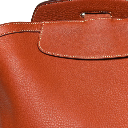 Hermes Taurillon Clemence Sherpa Backpack Gold 11 of 19