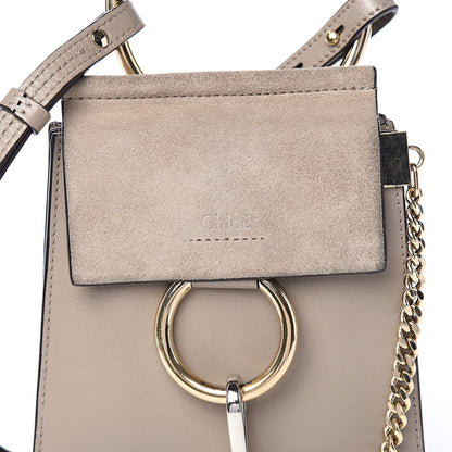 Chloe Suede Calfskin Mini Faye Bracelet Bag Motty Grey 9 of 9
