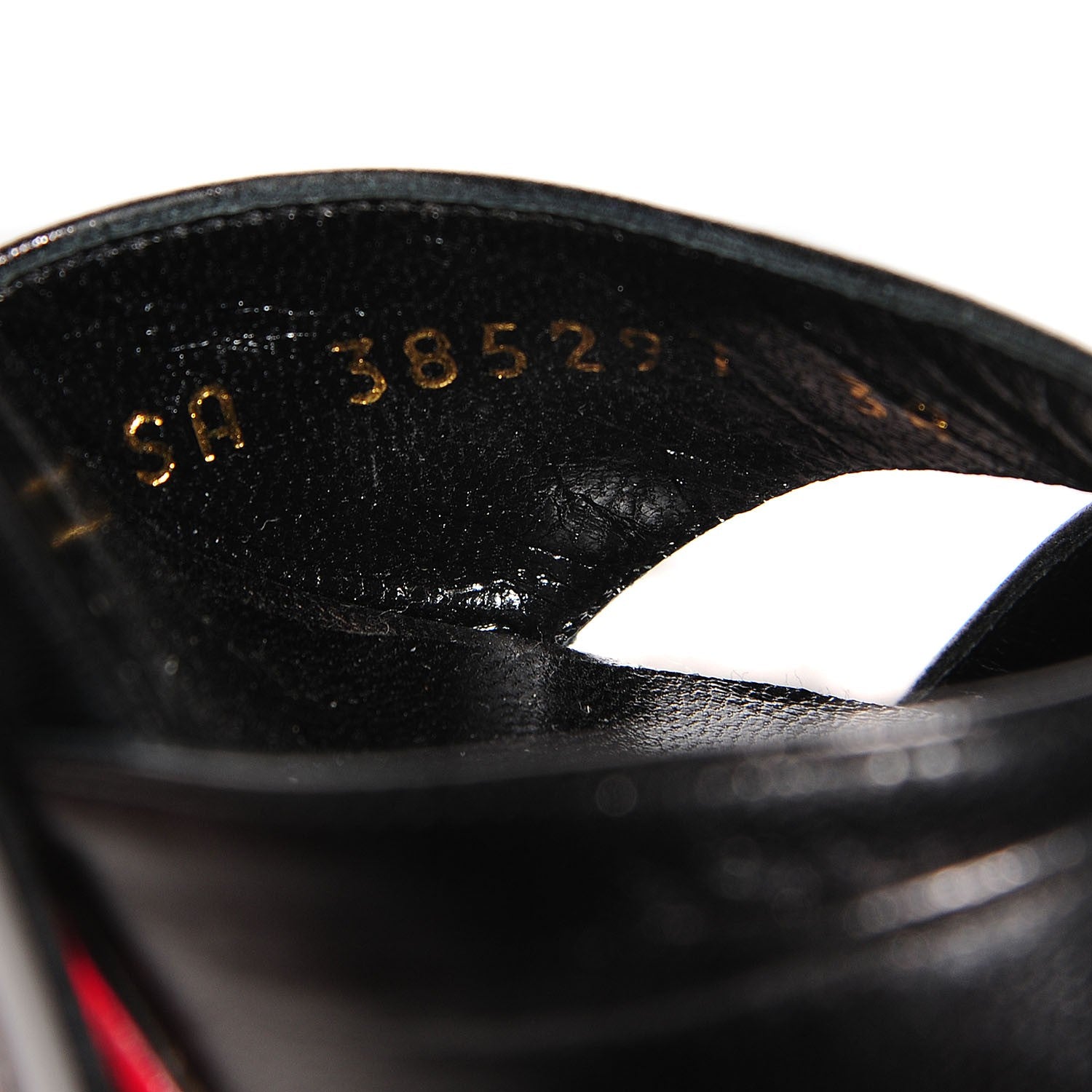 Saint Laurent Calfskin Bianca Bow Platform 105 Sandals 38 Black Red Gold 8 of 8