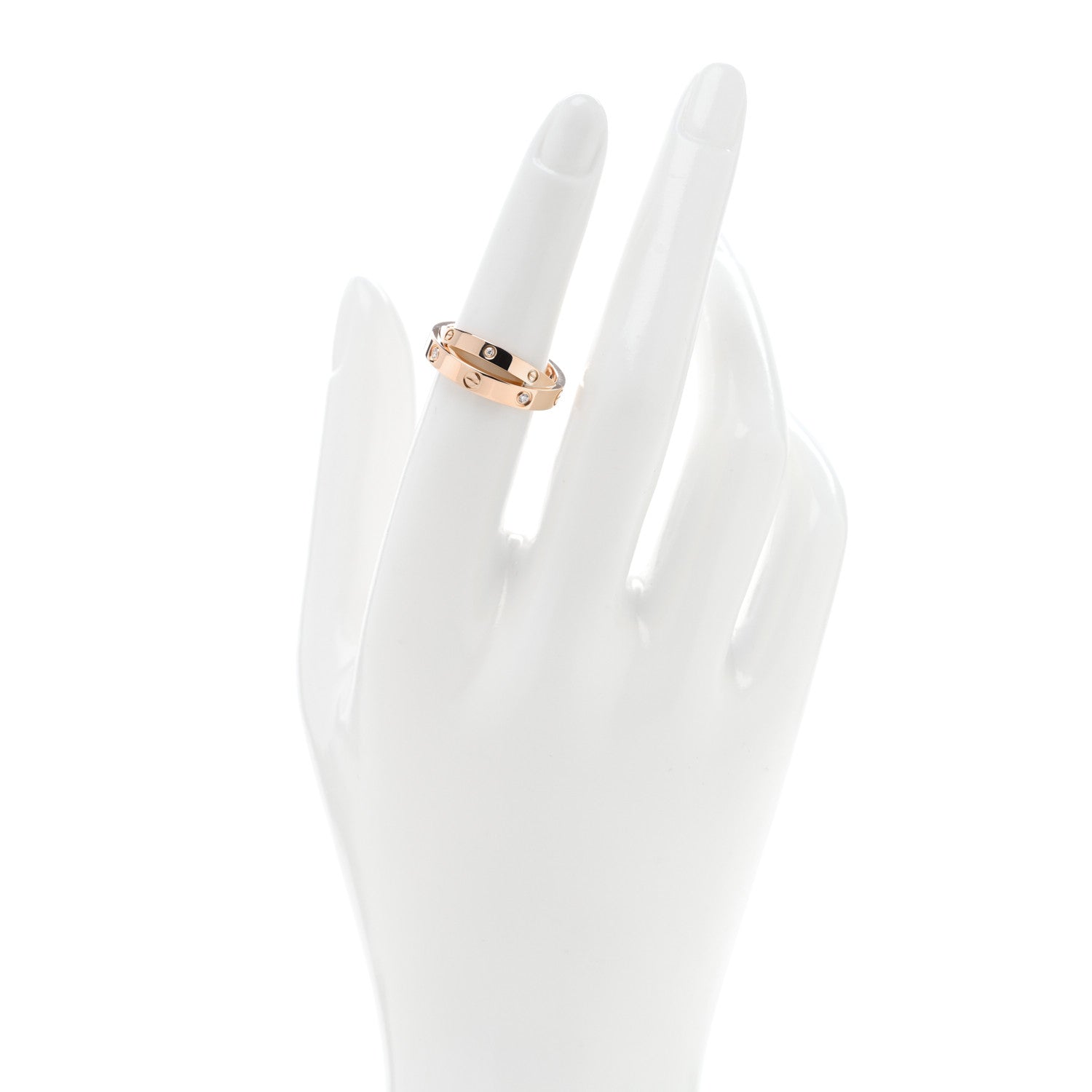 Cartier 18K Pink Gold 6 Diamond LOVE Ring 51/5.75 2 of 5