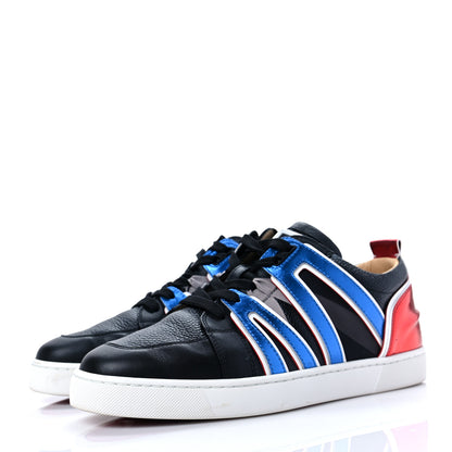 Christian Louboutin Grained Calfskin Mens Vida Viva Sneakers 41 Multicolor 3 of 10