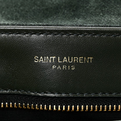 Saint Laurent Suede Y Quilted Monogram Toy Loulou Crossbody Bag Dark Forest Dark Forest 6 of 11