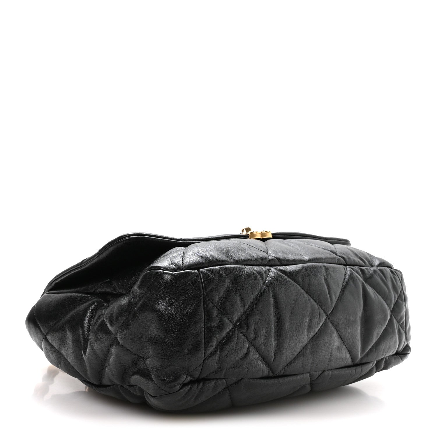 Chanel Goatskin Quilted Maxi Chanel 19 Flap Black 4 of 10
