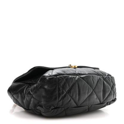 Chanel Goatskin Quilted Maxi Chanel 19 Flap Black 4 of 10