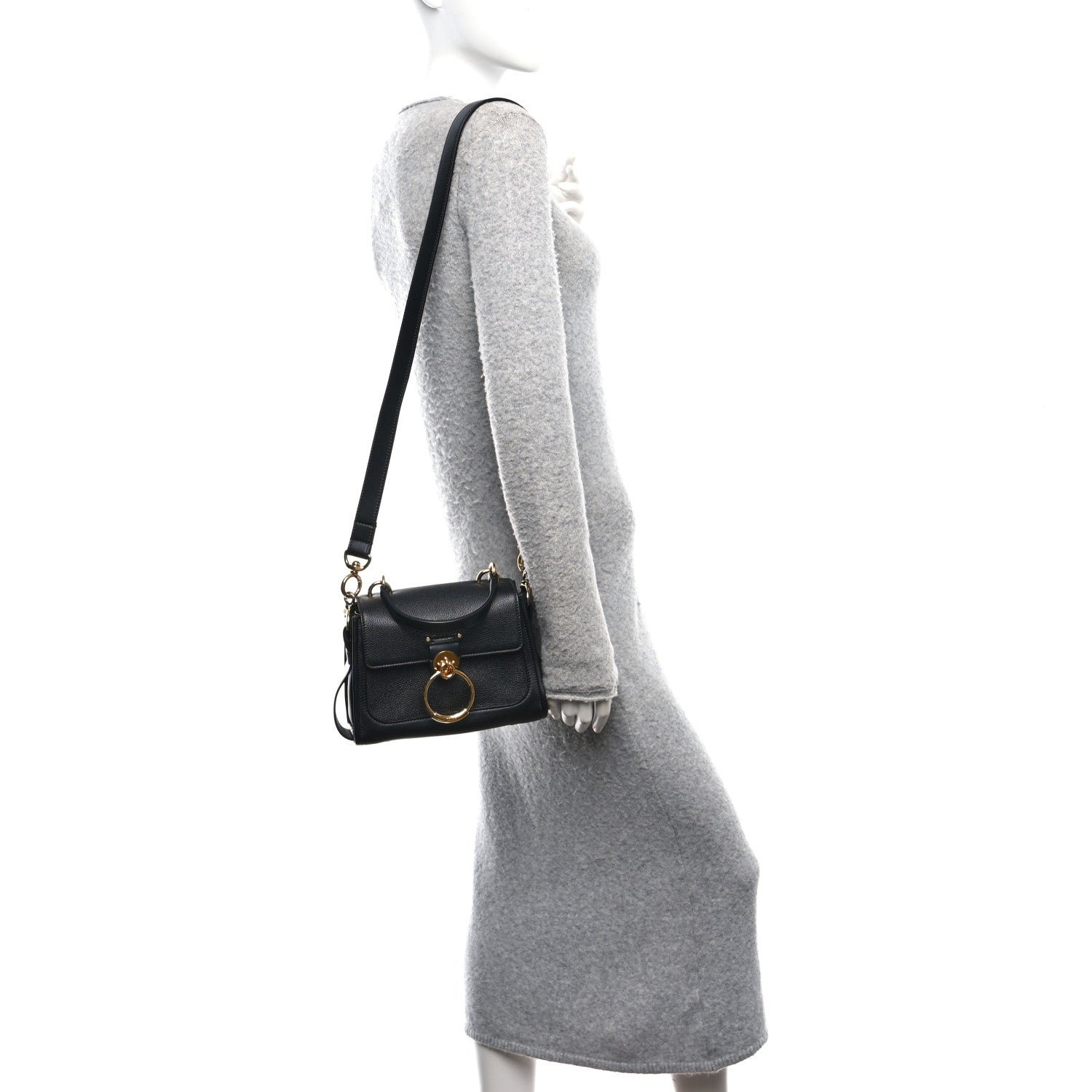 Chloe Calfskin Mini Tess Day Bag Black 2 of 9