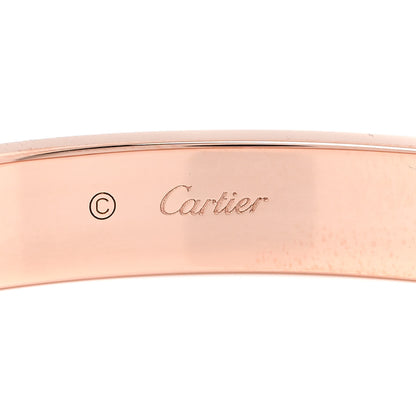 Cartier 18K Pink Gold 4 Diamond LOVE Bracelet 18 3 of 6