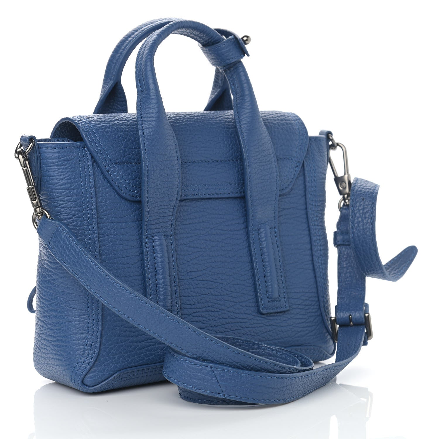 3.1 Phillip Lim Textured Calfskin Mini Pashli Satchel Cerulean 3 of 11