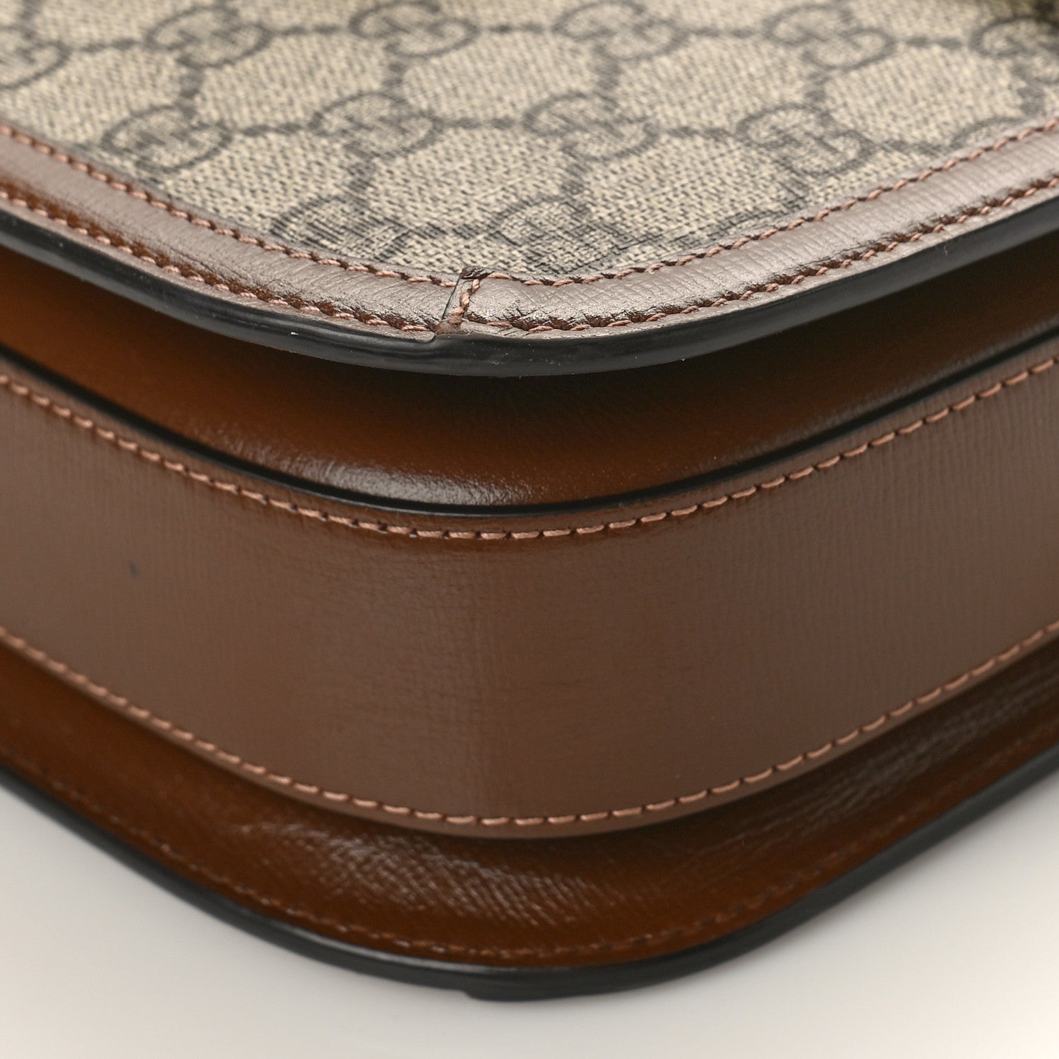Gucci GG Supreme Monogram Horsebit 1955 Shoulder Bag Beige Brown Sugar 9 of 9