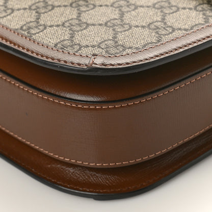 Gucci GG Supreme Monogram Horsebit 1955 Shoulder Bag Beige Brown Sugar 9 of 9