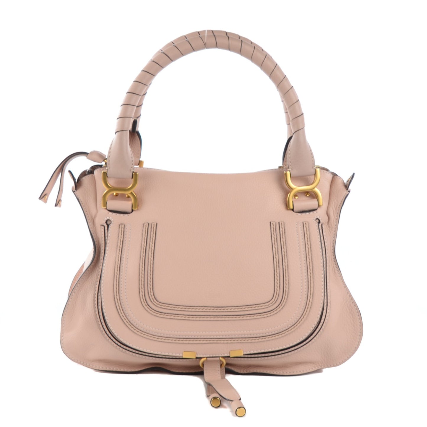 Calfskin Medium Marcie Satchel Anemone Pink