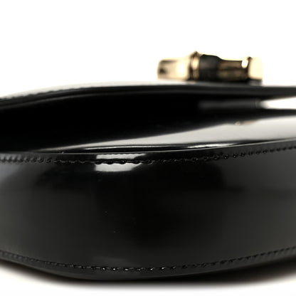 Gucci Shiny Calfskin Small Bamboo Night Bag Black 9 of 10